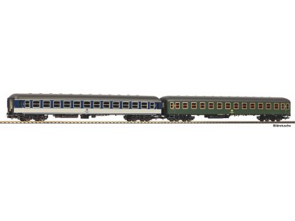 H0 - Set 2 osobních vozů,  2x 2. třídy Büm 234 ep. IV / PIKO 28324