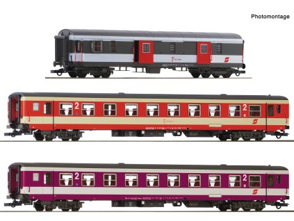 H0 - Sada 3 osobních vozů ÖBB #1 / ROCO 6200127