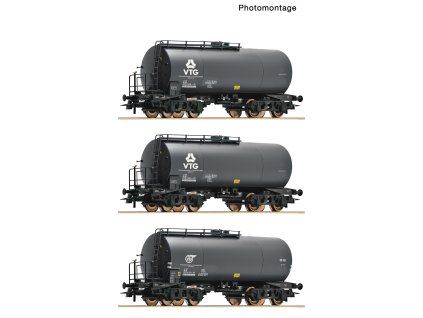 H0 - Sada 3 cisternových vozů DB/VTG / ROCO 6600162