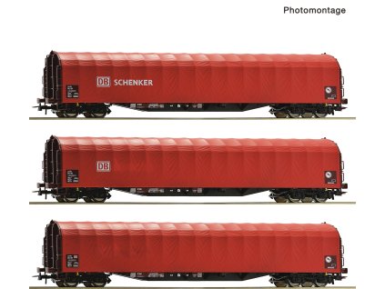 H0 - Sada 3 plachtových vozů DB AG / ROCO 6600156