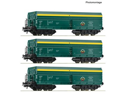 H0 - Sada 3 samovýsypných vagonů / ROCO 6600195