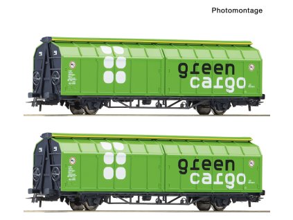 H0 - Sada 2 vozů s posuvnou stěnou / ROCO 6600114