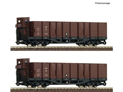 H0e - Sada 2 otevřených vozů ÖBB / ROCO 6640004