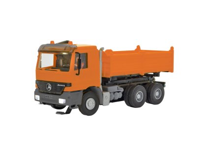 H0 - MB ACTROS 3-achs Muldenkipper mit Rundum- leuchten, kommunalorange, Basis, Funktionsmodell / Viessmann 8041