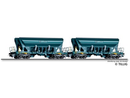 TT - set dvou výsypných vozů Faccns Enercon / RAILPOOL / TILLIG 01113 E