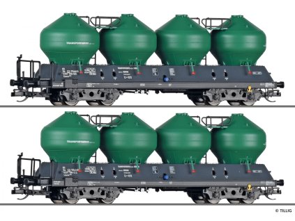 TT - set 2 vozů na cement Uacs CZ Transportservis Beroun / TILLIG 01116