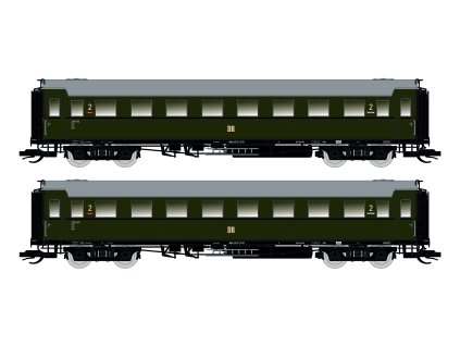 TT - DCC set 2 osobních vozů C4Ü Sa 07 s osvětlením, DR Ep.III / SAXONIA 120183