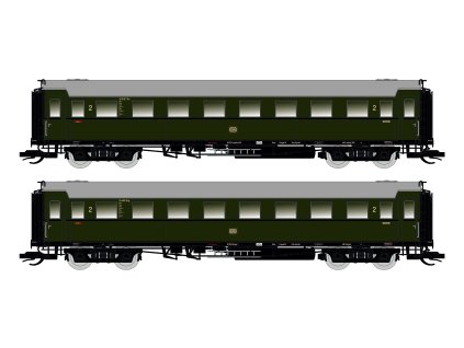TT - DCC set 2 osobních vozů C4Ü Sa 07 s osvětlením, DB Ep.III / SAXONIA 120187