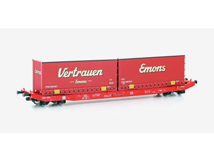 H0 - Kontejnerový vůz Sgkkms 698 DB Cargo, Ep.VI, Emons / Mehano 28410
