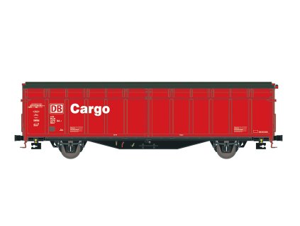H0 - Vůz s posuvnou stěnou Hbbillns DB Cargo, Ep.VI, dopravní červená / Hobbytrain H45002