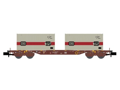 N - Kontejnerový vůz Sgjkkmms 699 DB, Ep.IV, DB/TFG / Hobbytrain H23201