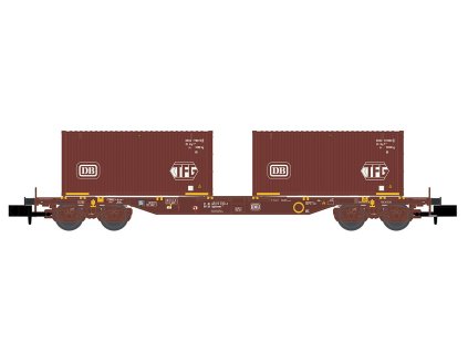 N - Kontejnerový vůz Sgjkkmms 699 DB, Ep.IV, DB/TFG / Hobbytrain H23202