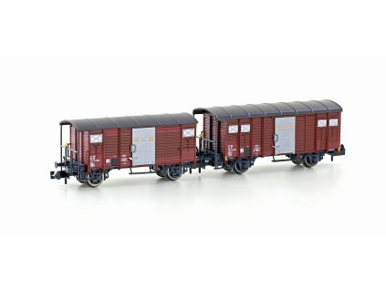 N - Souprava 2 nákladních krytých vozů K2 + K3 BLS, EP.IV / Hobbytrain H24254