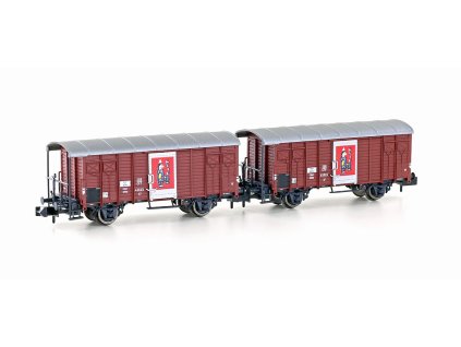 N - Sada 2 krytých nákladních vozů K3 SBB/Zirkus Knie, Ep.III / Hobbytrain H24257