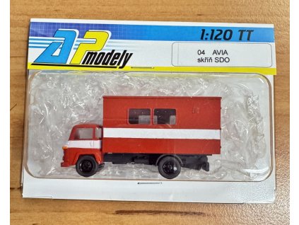 TT - auto AVIA A31-SDO skříň HASIČI,  sestavený model / AP0400HAx