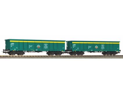 H0 - set dvou otevřených nákladních vozů Eaos, PKP Cargo V / PIKO 28314