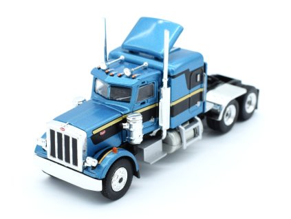 H0 - tahač Peterbilt 359, metalická modrá/bílá, 1973 / Brekina 85718