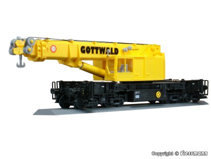 H0 - Teleskopický jeřáb GOTTWALD GS 100.06 T, sestavený model / Kibri 26000
