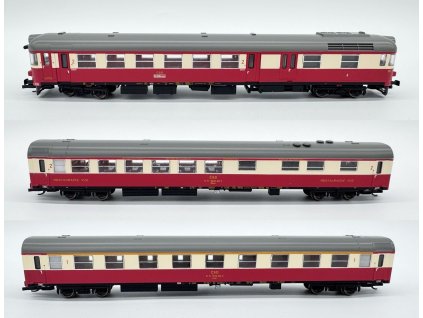 TT - sada motorového vozu M296.1 + vozy Aam a BRam ČSD / MTB