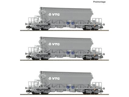 TT - set 3 vozů Taoos na sypké hmoty VTG / ROCO 6680030