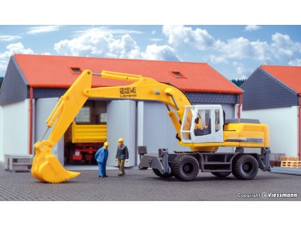 H0 - Rypadlo LIEBHERR 934 Litronic s kolovým podvozkem, stavebnice / Kibri 11261