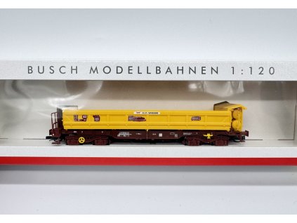 BAZAR TT -  žlutý vůz s výklopnými bočnicemi Fakks (6781) DB, Wiebe č: 678 1047 - 5  / Busch 31411