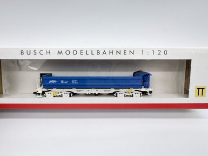 BAZAR TT - výsypný vůz s výklopnými bočnicemi Fakks 127 „PE Cargo GmbH“  / Busch 31418