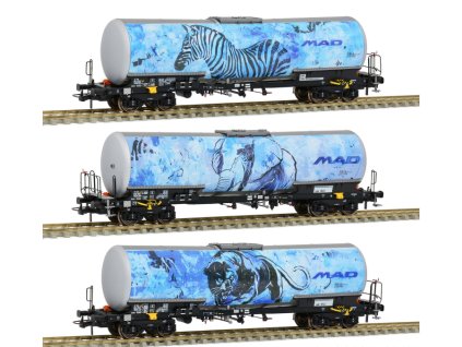 TT - 3x kotlový vůz Zacns BSAS,"ZEBRA", "SLON", "PANTER" / Sudexpress T783902