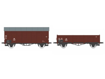 TT - 2-dílný set vozů DB Gm 39 a Ommu 39 / Igra Model 96600001