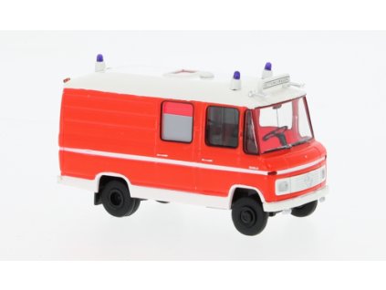 H0 - hasiči MB L508 RTW Grunddeko z NRW, starší vzhled/ Brekina 36941