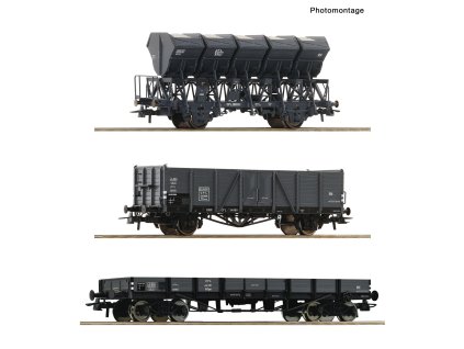H0 - 3-dílný set nákladních vozů CFL / ROCO 6600258
