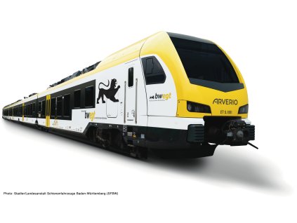 H0 - DCC/ZVUK Elektrická jednotka FLIRT 3 5-tlg. GoAhead BW + Innenbel. / ROCO 7710033