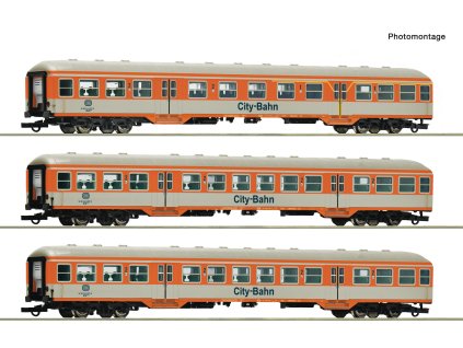 H0 - 3-dílný set vozů Silberlinge Citybahn DB / ROCO 6200247