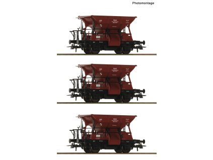 H0 - 3-dílný set vozů Talbot Schotterwagen ÖBB / ROCO 6600283