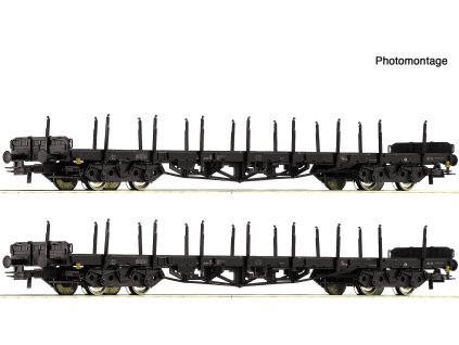 H0 - 2-dílná sada vozů Klanicový vůz Rs DB / ROCO 6600142