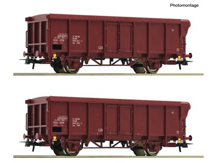 H0 - 2-dílná sada vozů ex. Rolldachwagen DR / ROCO 6600280