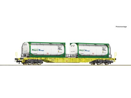 H0 - kontejnerový vůz GATX+ Pellegrini tankkontejnery / ROCO 6600279