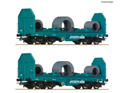H0 - 2-dílná sada vozů Coil-Transportwagen FS / ROCO 6600181