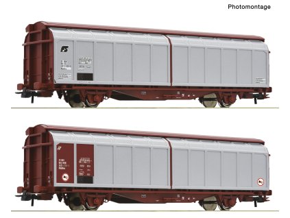 H0 - 2-dílná sada vozů Schiebewandwagen FS / ROCO 6600308