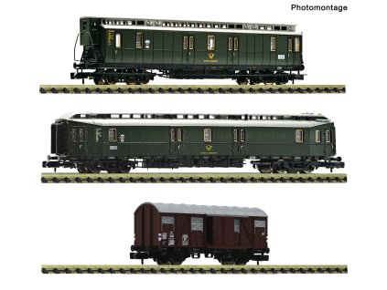N - Set 3 poštovních vozů, DB, III / Fleischmanm 6660168