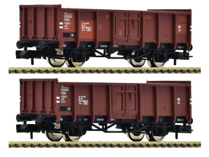 N - 2-tlg. Set: Offene Güterwagen / Fleischmann 6660138
