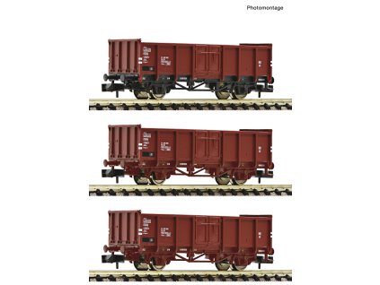 N - Set 3 otevřených vozů / Fleischmann 6660156