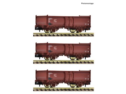 N - set 3 otevřených vozů / Fleischmann 6660158