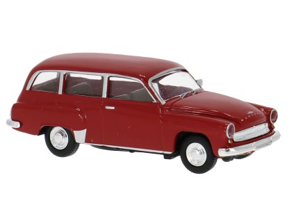 H0 - auto Wartburg 311 Kombi, červený, 1959 / Brekina 27192