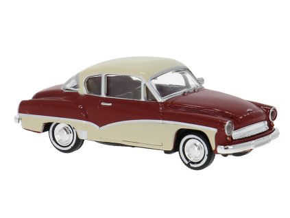 H0 - auto Wartburg 311 Coupe 1959, tmavě červená/béžová / Brekina 27159