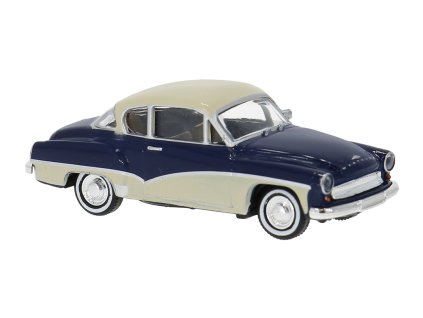 H0 - auto Wartburg 311 Coupe 1959, tmavě modrá/béžová / Brekina 27160
