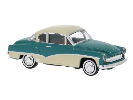 H0 - auto Wartburg 311 Coupe 1959, tyrkysově zelená/ krémová / Brekina 27162