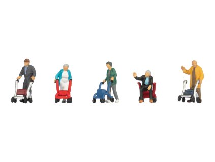 H0 – Senioři s chodítkem, sada figurek / NOCH 15549