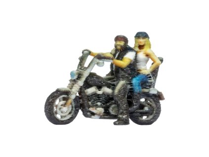 H0 – Chopper s vahadlem a spolujezdcem, stojící / NOCH 10904