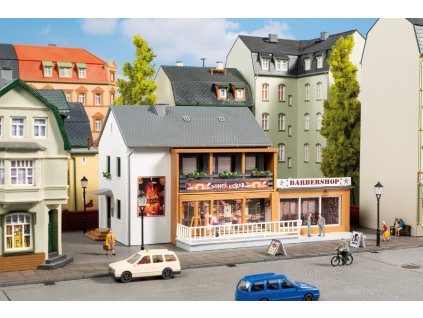 TT/H0 - Döner kebab a holičství, stavebnice / Auhagen 12356